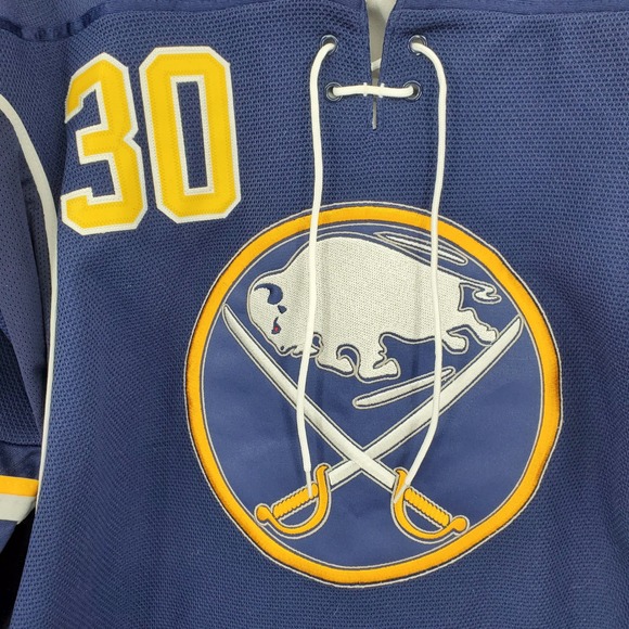 Reebok Buffalo Sabres Ryan Miller 30 Youth Hockey Jersey Navy Blue L/XL - Picture 8 of 10